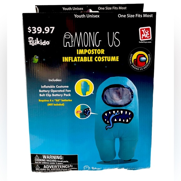Costumes Among Us Impostor Inflatable Costumeblue Crewmate Youth